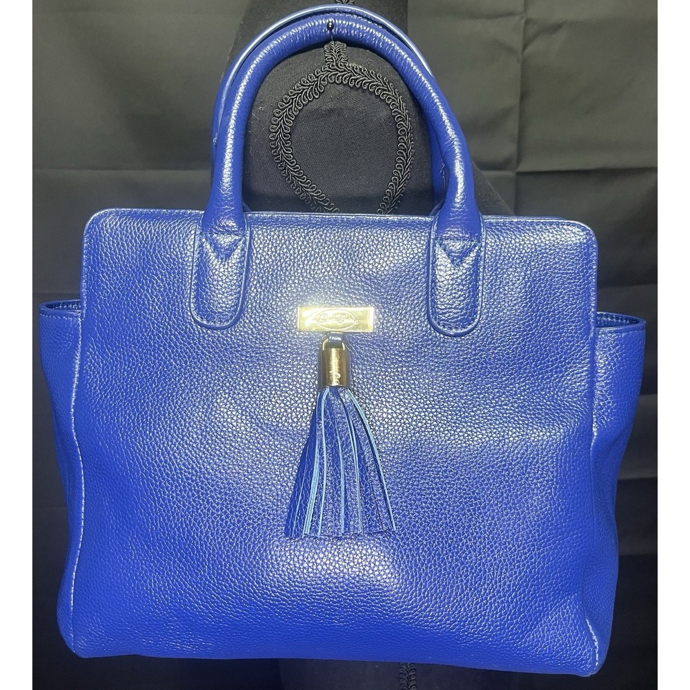 Onna Ehrlich  Blue Pebbled Leather Jennifer Satchel‎ Crossbody